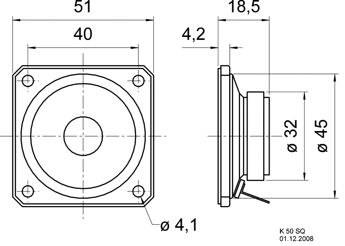 Visaton K 50 SQ - 8 Ohm