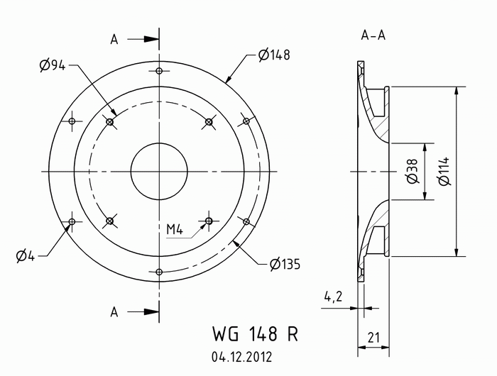 Waveguide WG 148 R