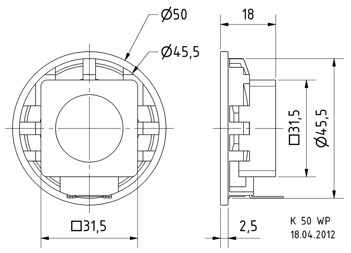 Visaton K 50 WP - 16 Ohm