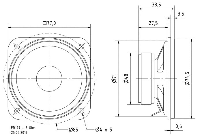 Visaton FR 77 - 8 Ohm