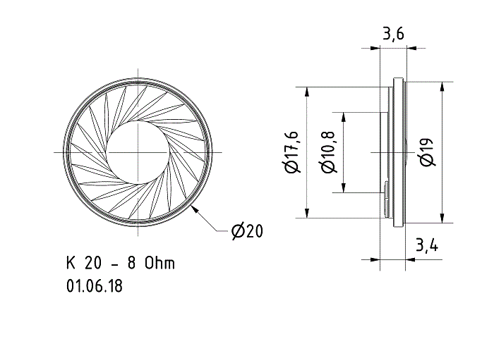 Visaton K 20 - 8 Ohm